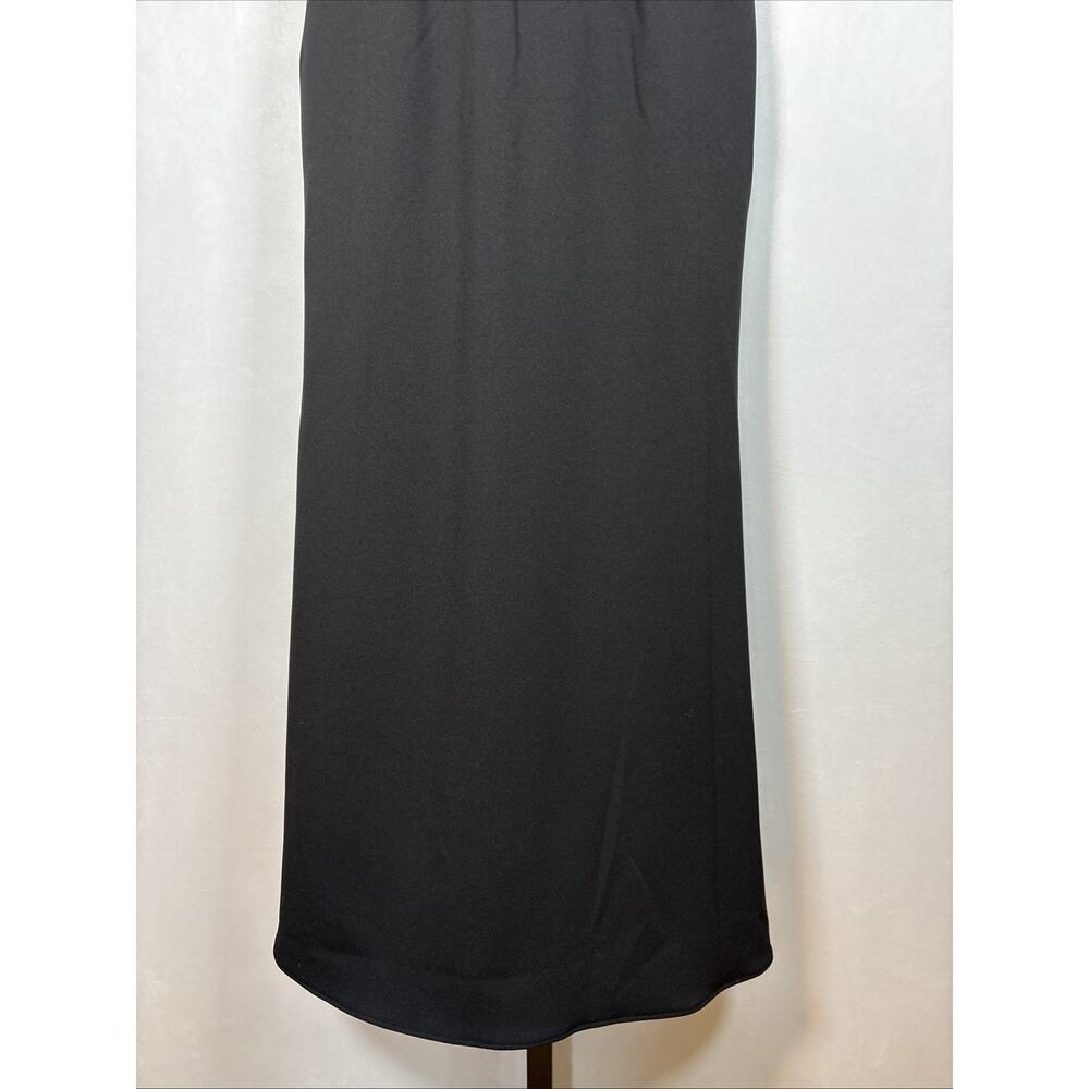 Aidan Mattox Beaded Maxi Dress Size 8 Black Backless Formal Evening Wear Wedding - Picture 11 of 16